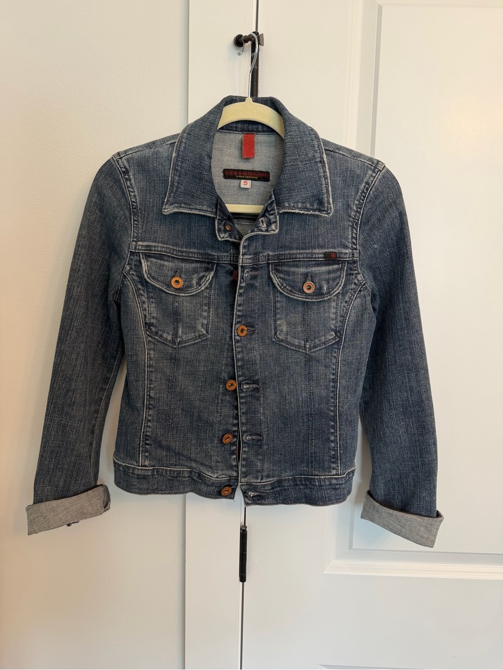 AG Adriano Goldschmied Denim Jacket Women’s Small Fitted Medium Wash
